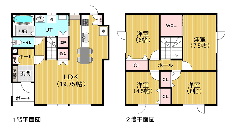 図：シンプルプライスプラン・cube(キューブ)　平面図